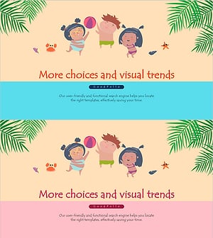 여름 방학 템플릿 강조 메시지