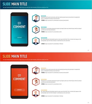 모바일 댓글 평가 슬라이드 – 고객 성공 사례 및 혁신