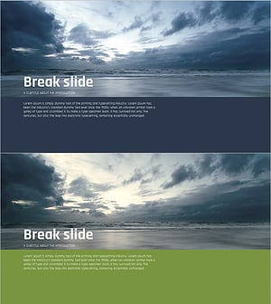 Intro and Outro Slides with Cloudy Seascape Design