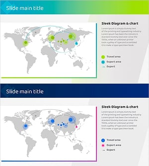 이동 경로 인포그래픽 – 글로벌 네트워크 강조