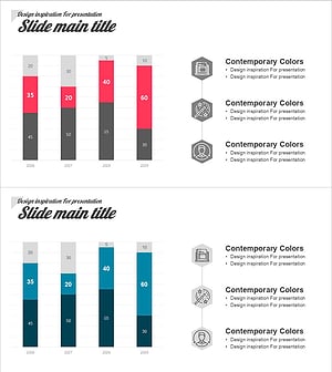 세로 막대그래프로 매출 성장 시각화 – 비즈니스 성과 강조