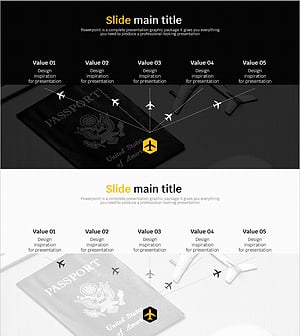 프레젠테이션 영감을 주는 비행기 테마 슬라이드
