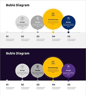 노란 말풍선 강조 다이어그램
