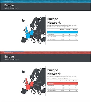 유럽 및 뉴욕 지도 시장점유율 테이블