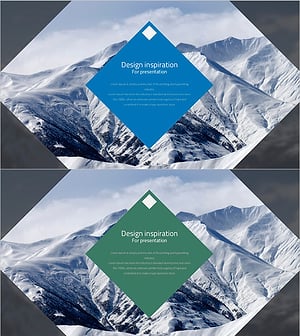 설산과 스퀘어 박스 – 비즈니스 인트로 및 아웃트로 슬라이드
