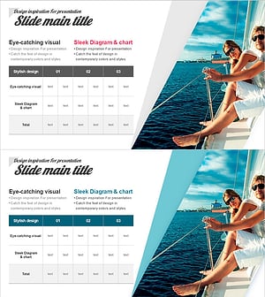 테이블 비교 슬라이드 | 항목별 데이터 정리형 PPT