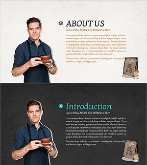 바리스타 템플릿 소개 – 환영과 소개