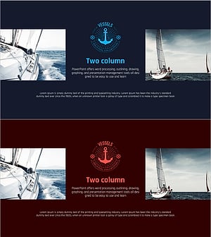 항해 배와 요트 이미지를 활용한 텍스트 페이지