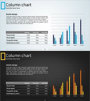 친환경 아이콘 막대그래프 슬라이드
