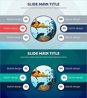 바다거북 보호 다이어그램 슬라이드