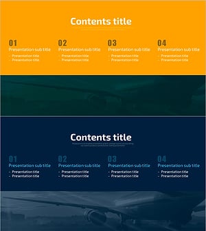 Table of Contents for Travel Tour Wide Template