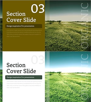 유기농 프레젠테이션 간지03 – 영감을 주는 디자인 커버 슬라이드