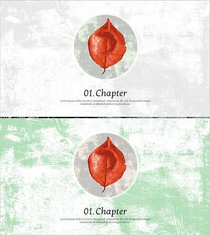 가을 단풍 템플릿 - 간지 있는 섹션 슬라이드