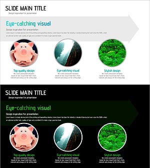 사회 공헌 프로그램을 위한 선형 흐름 슬라이드 템플릿