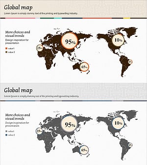 세계지도와 점유율 차트로 시장 분석 – 효율적 데이터 비주얼화