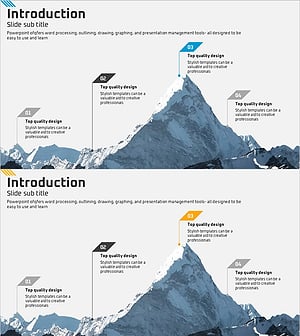 프로젝트 목표와 계획을 시각화한 다이어그램 슬라이드
