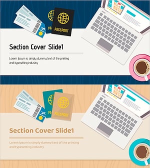 여행 계획 와이드 PPT 간지 – 여행의 설렘과 준비