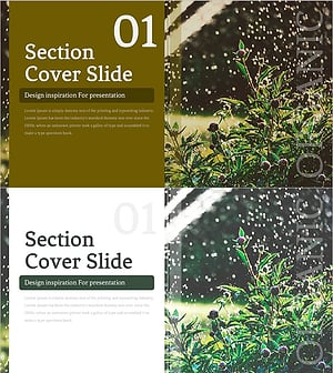 유기농 프레젠테이션 간지 - 섹션 커버 슬라이드