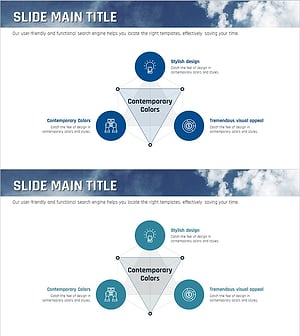 바다 등대 마케팅 목표 삼각형 다이어그램