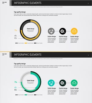 부품 생산 및 개발 현황 – 도넛형 인포그래픽