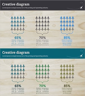 시장 분석 및 점유율 분석 슬라이드 - 블루 그린 디자인