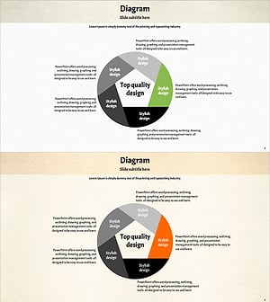 그린 오렌지 강조 연결 다이어그램