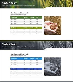 농업 예산 테이블 – 그린과 퍼플의 조화