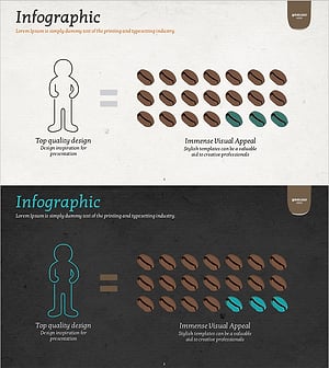 커피콩 인포그래픽 - 시각적 매력을 담다