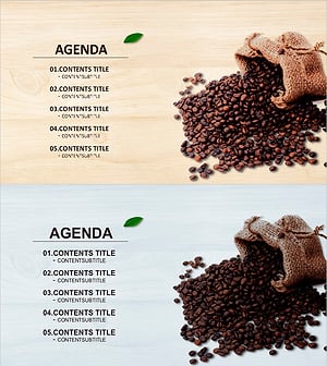 Table of Contents for Coffee Bean Template – Sleek Design Slide