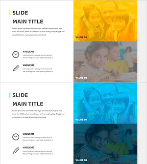 외부활동으로 배우는 학습 슬라이드 템플릿 – 사업비전과 전략