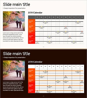 Autumn Schedule Slide for Project Timeline Planning