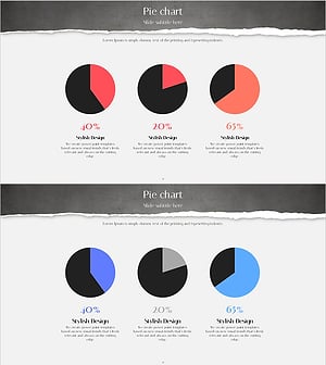 Black & Red Purple Donut Chart – Trendy Data Visualization