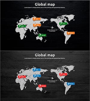 여행 가이드 사업 글로벌 맵 시장 분석 슬라이드