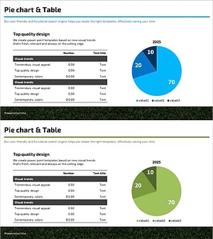 Market Share Pie Chart – Visualized in Blue and Green
