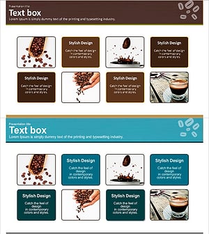 커피콩 텍스트 박스 – 제품 소개 및 특징 강조