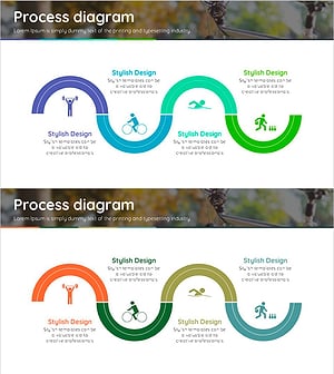 스포츠 일러스트와 연결 다이어그램 – 동기부여 주제