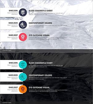 프레젠테이션을 위한 등산 템플릿 추진 과정 – 마케팅 전략과 목표