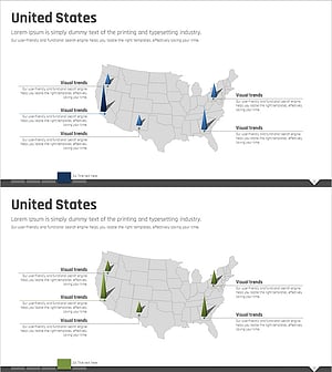 미국 지역별 사업활동 시각화 – 시장분석 프레젠테이션