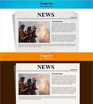 화재 뉴스목업 슬라이드 – 사회적 책임과 고객 성공 사례