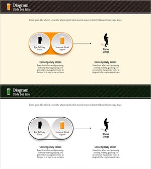 비주얼과 스타일이 돋보이는 다이어그램 슬라이드