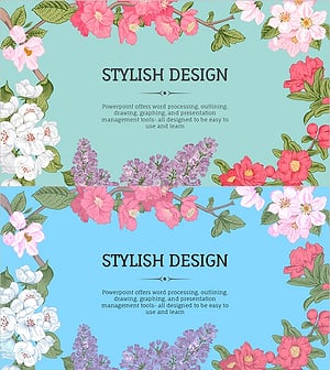 꽃 와이드 PPT 텍스트 – 스타일리시한 인트로/아웃트로