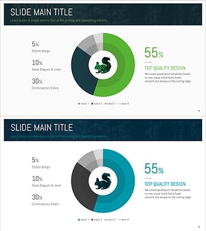 도넛형 차트로 시장 점유율 분석 – 다람쥐 테마