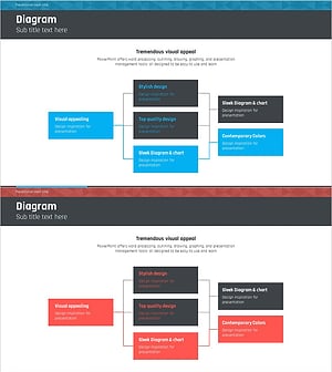 Sailing Travel Solution Procedure Slide – Blue Red Diagram