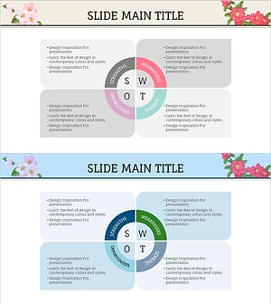 꽃 와이드 피피티 SWOT 분석 – 강점과 기회