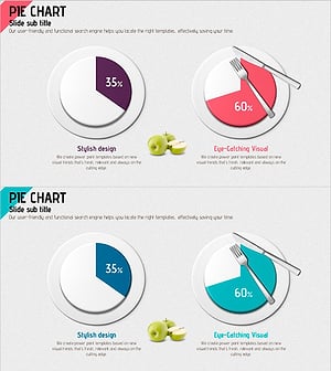 식사 콘셉트 파이형 차트 – 시장 점유율 분석