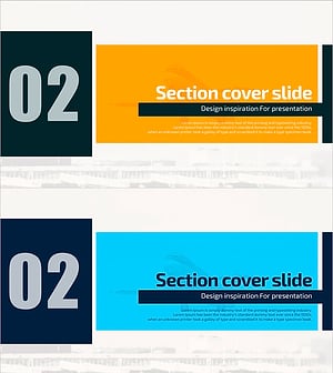 섹션 커버 슬라이드 - 간단한 디자인 영감