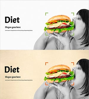 인스턴트와 다이어트 템플릿 표지 – 건강과 맛의 균형