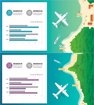 비행기 이용객 추이를 시각화한 가로막대 그래프 슬라이드