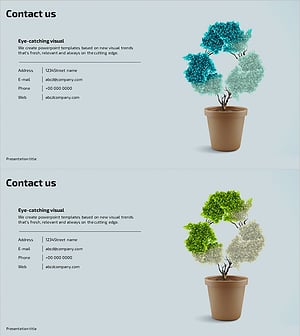 감성메세지 블루 그린 – 지속 가능성을 강조하는 슬라이드