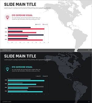 시장 현황 및 동향 가로막대 그래프 슬라이드